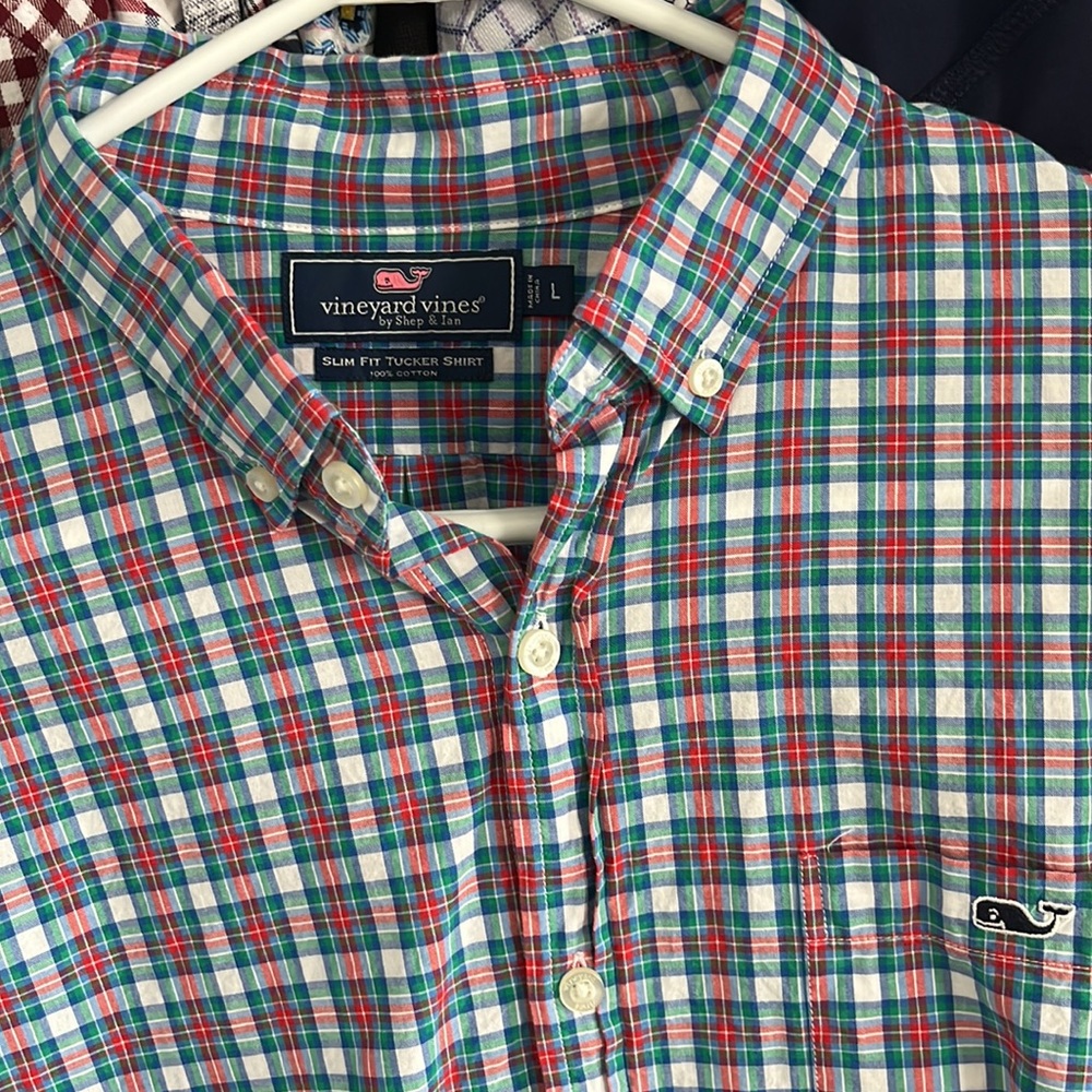 Lightly Worn Vineyard Vines Button Down - Size L - image 2